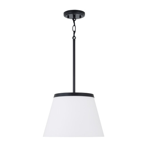 13.25'' W x 9'' H 1-Light Cone Pendant in Matte Black with Soft White Glass (42|361011MB)