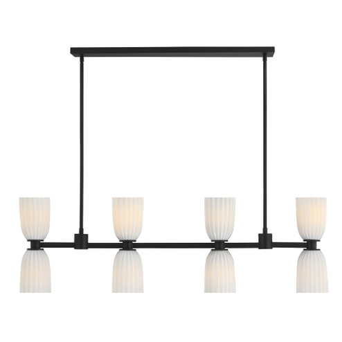 Baldwin 8-Light Linear Chandelier in Matte Black (128|1-1249-8-89)