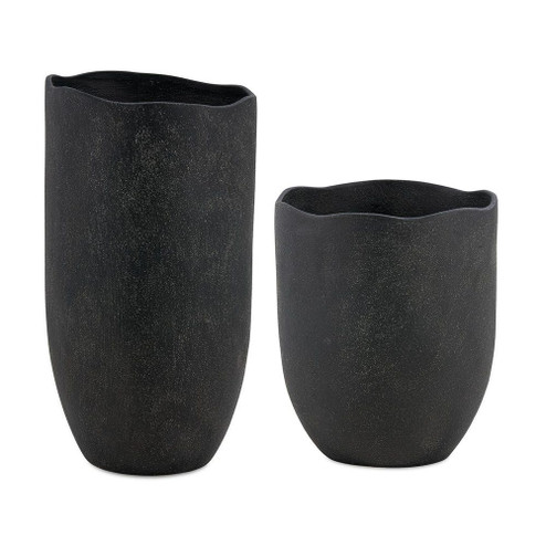 Uttermost Komorebi Indoor-Outdoor Black Vases Set/2 (85|18324)