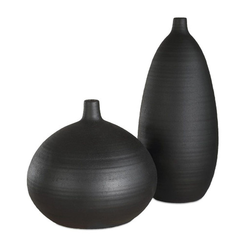 Uttermost Bower Black Vases Set/2 (85|18277)