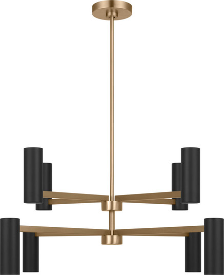 Zentro Eight Light Chandelier (38|GLC2068SB)