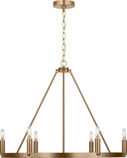 Mirla Six Light Chandelier (38|GLC2016SB)