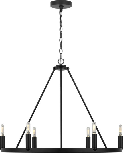 Mirla Six Light Chandelier (38|GLC2016MBK)