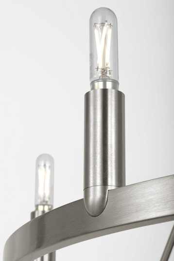 Mirla Six Light Chandelier (38|GLC2016BN)