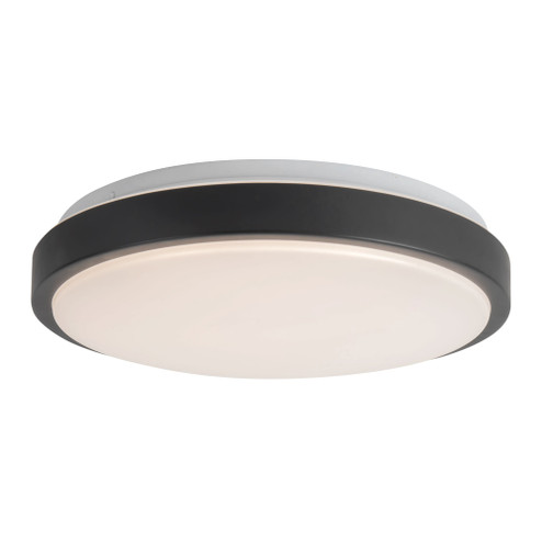Yanis 16-in Black Dimmable LED Flush Mount (461|FM0713316BK)