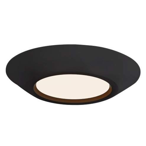 Weylo 6-in Black Dimmable LED Flush Mount (461|FM5-051-BK)