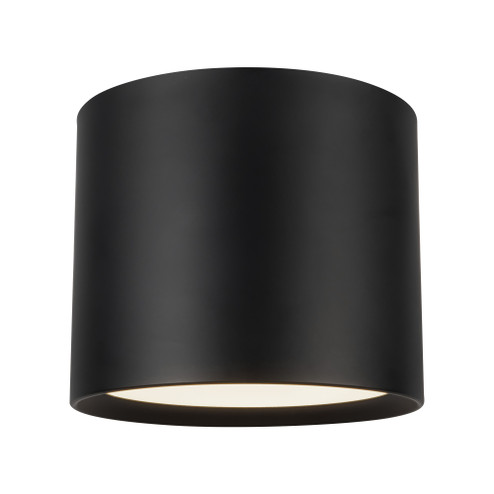 Uma 12-in Black Damp-Rated Dimmable LED Semi-Flush Mount (461|SF0703212BK)
