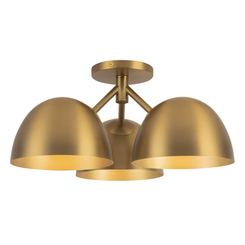 Fosso 17-in Brushed Gold Semi-Flush Mount (461|SF13317-BG)