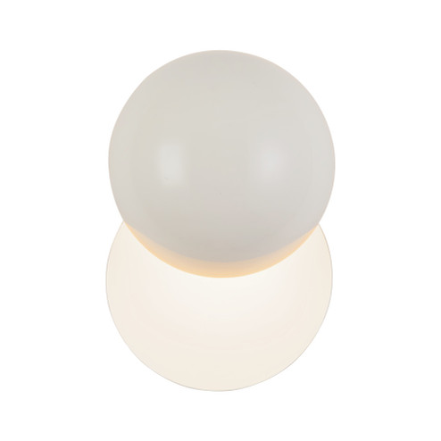 Void 12-in Pearl White Damp-Rated Dimmable LED Wall Sconce (461|WS23212-PW)