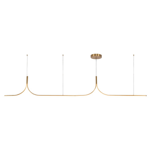Thread 10-ft Brushed Gold Dimmable LED Linear Pendant (461|LP17910-BG-UNV-010)