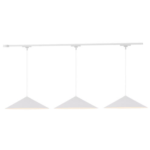 Luiz 3 Light White dimmable 3000K LED Trilo Track Ceiling Kit (461|TR3L-P73915-WH)