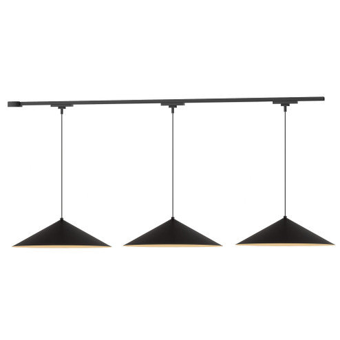 Luiz 3 Light Black dimmable 4000K LED Trilo Track Ceiling Kit (461|TR3L4-P73915-BK)