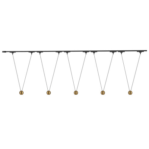 Faria Double 5 Light Gold Dimmable 3000K LED Trilo Track Ceiling Kit (461|TR5C-P27203-BG)