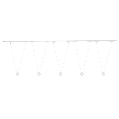 Faria Double 5 Light White Dimmable 4000K LED Trilo Track Ceiling Kit (461|TR5C4-P27203-WH)