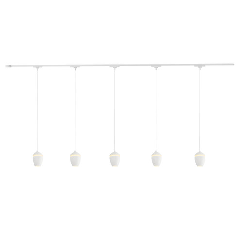 Eloa 5 Light White dimmable 4000K LED Trilo Track Ceiling Kit (461|TR5C4-P89703-WH)