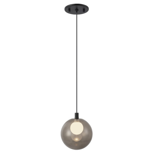 Bolla 6-in Black Dimmable LED Pendant with Smoked Glass (461|PD3106-BK/SM)