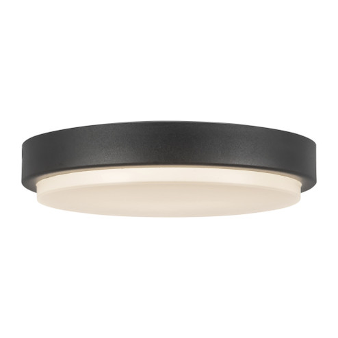 Bailey 9-in Black Dimmable LED Outdoor Ceiling Flush Mount (461|EC47409-BK-5CCT)