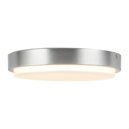 Bailey 9-in Brushed Nickel Dimmable LED Outdoor Ceiling Flush Mount (461|EC47409-BN-5CCT)