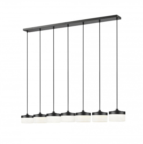 7 Light Linear Chandelier (276|827P6-7L-MB-LED)