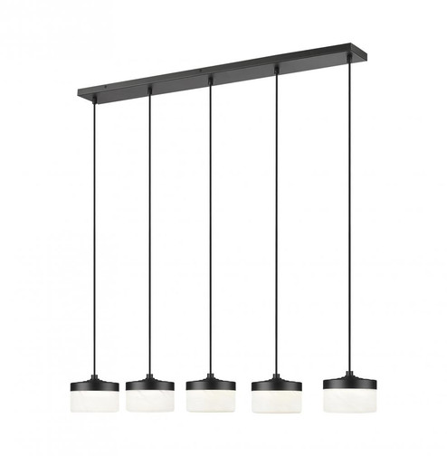 5 Light Linear Chandelier (276|827P6-5L-MB-LED)