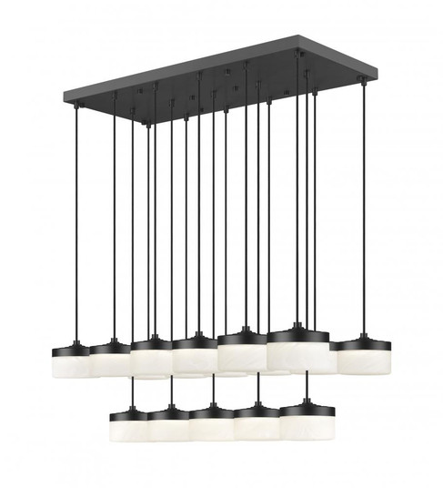17 Light Linear Chandelier (276|827P6-17L-MB-LED)