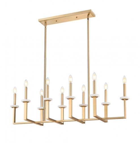 10 Light Linear Chandelier (276|6100-10L-MGLD)