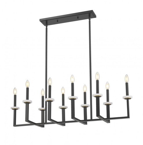 10 Light Linear Chandelier (276|6100-10L-MB)