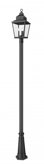 3 Light Outdoor Post Mounted Fixture (276|5029PHBR-519P-BK)