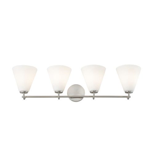 Pavia 4-Light Bath Bar (254|FSN-8364-OPAL-NCKL)
