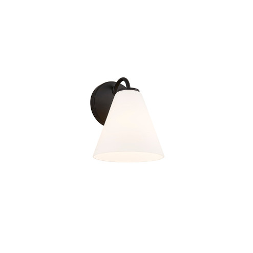 Pavia 1-Light Wall Sconce (254|FSN-8361-OPAL-MBLK)