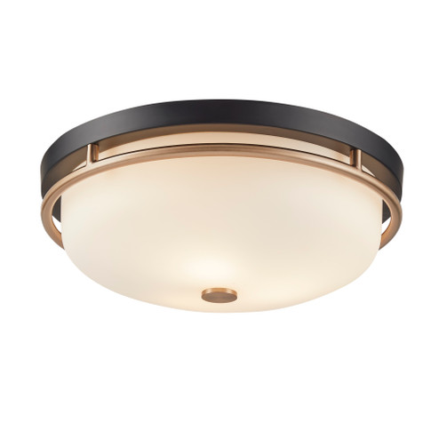 Tilburg 16'' 3-Light Flush-Mount (254|FSN-7009-OPAL-MBBR)