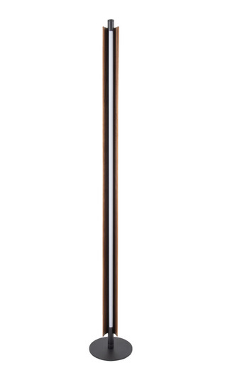Cameron 1 Light LED Floor Lamp in Flat Black/Walnut (20|87031FBWAL-F)