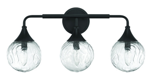 Reflection 3 Light Vanity in Flat Black (20|61203-FB)