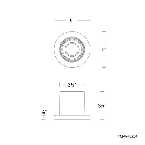 KUBE 4IN OUTDOOR FLUSH MOUNT 3CCT 3000K (3612|FM-W46204-30-BK)
