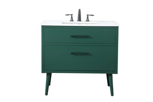 36 inch bathroom vanity in Green (758|VF41036MGN)