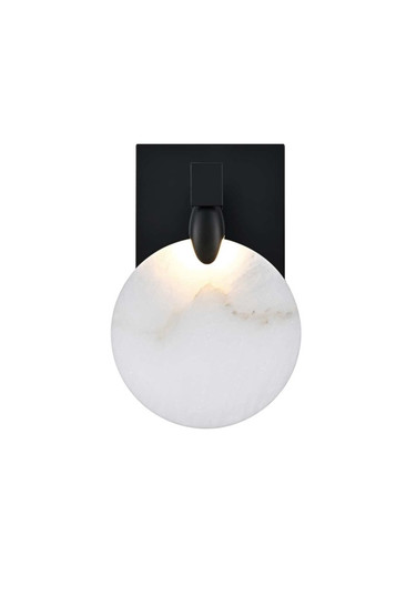 Avery 6 inch Alabaster Wall Sconce in Black (758|1012W6BK-11ST)