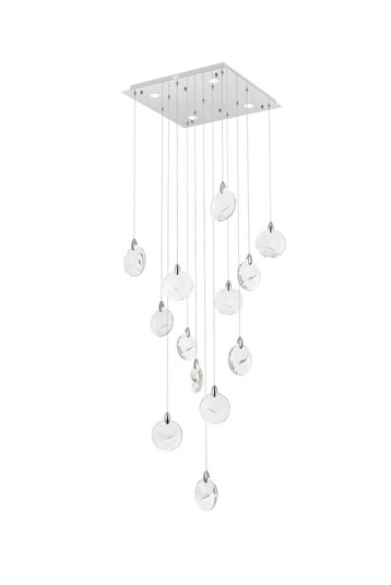 Avery 26 inch Square Crystal Pendant in Chrome (758|1012S26C-01CR)
