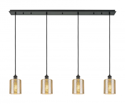 Cobbleskill - 4 Light - 49 inch - Matte Black - Linear Pendant (3442|124B-4P-BK-G116)
