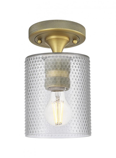 Cobbleskill - 1 Light - 5 inch - Brushed Brass - Semi-Flush Mount (3442|434-1F-BB-G112)