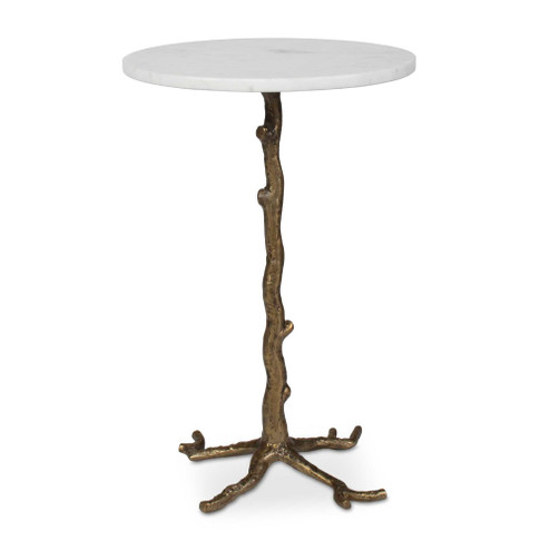 Uttermost Calais White Marble Accent Table (85|50607)
