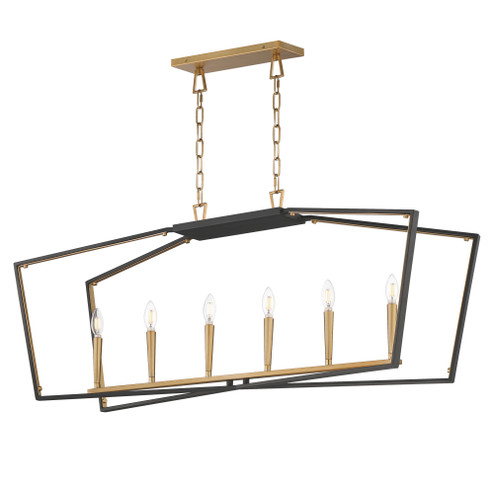 Melrose 6-Light Linear Pendant (19|28616BKNAB)