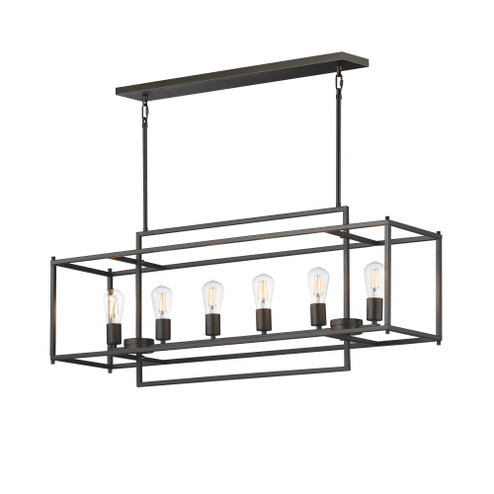 Gridline 6-Light Linear Pendant (19|10416BK)