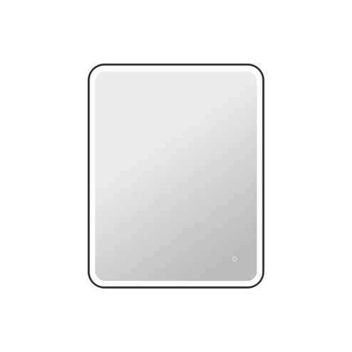42 Rectangle LED Front and Backlit Wall Mirror in Black (758|MRE6A3342BK)
