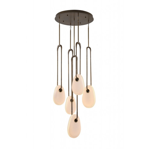 Palmea 5 Light Multi Pendant (4450|HF7155-AB-WH)