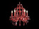 Crimson Blvd. Collection Red 5 Light Mini Crystal Chandelier (4450|HF1037-RED)