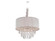 Vineland Ave. Collection Silver Lined Silk String Shade and Crystal Hanging Fixture (4450|HF1506-SLV)