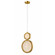 Bottega 2-Ring 10''W LED Chandelier in Polished Brass (4450|HF5011-PB)