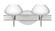 Besa Wall Peri Chrome Opal Matte 2x40W G9 (127|2SW-541007-CR)