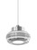 Besa, Flower Cord Pendant, Frost/Silver, Satin Nickel Finish, 1x6W LED (127|1XT-FLOW00-FRSL-LED-SN)