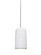 Besa Glide Cord Pendant, White, Satin Nickel Finish, 1x2W LED (127|1XT-GLIDEWH-LED-SN)